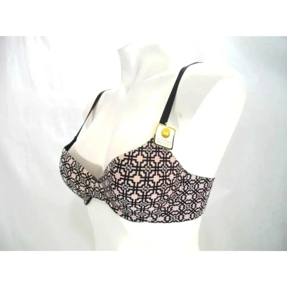 Adrienne Vittadini Push Up Seamless Underwire Bra 34B Taupe & Black NWT  New Wit